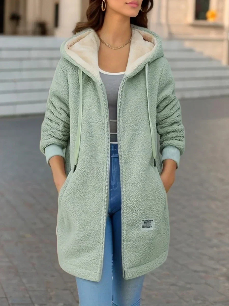 Jean - Manteau à Capuche Élégant et Décontracté
