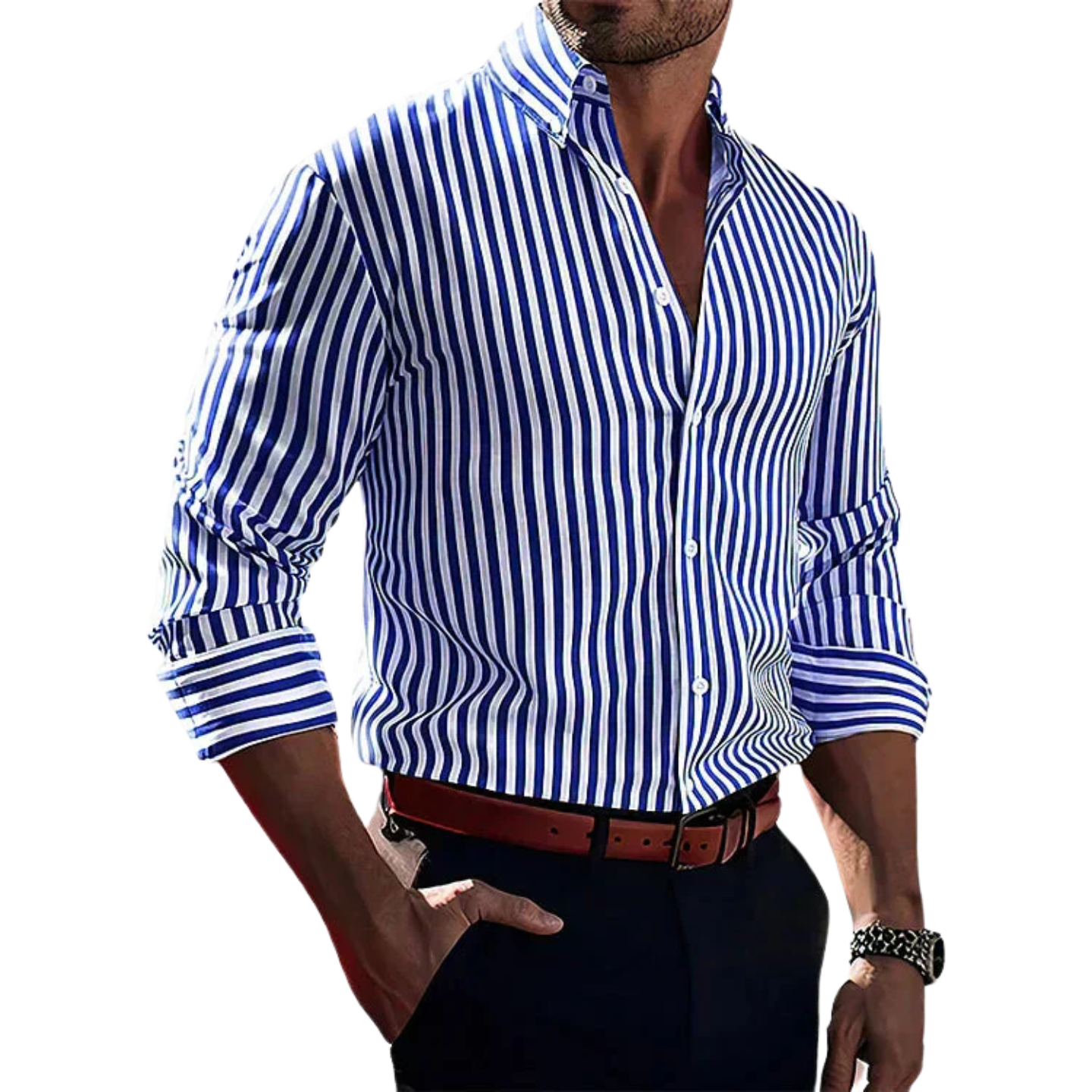Gaspard™ | Élégance affirmée en chemise rayée