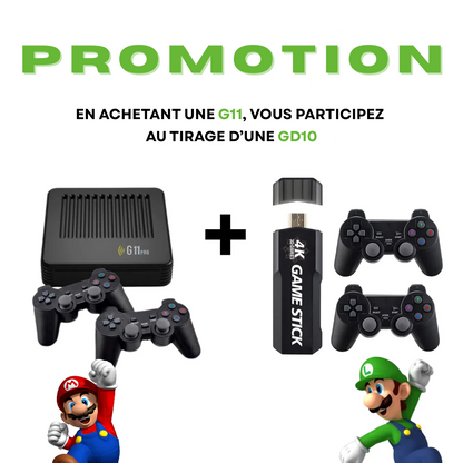 GAME G11 PRO + 45 000 jeux - 128G [Liquidation de stock - Achetez et recevez un Cadeau Exclusif]
