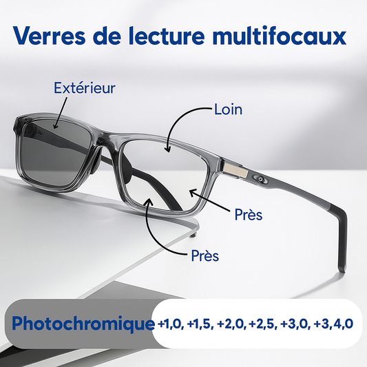Fotochromatische TR90 anti-blauw licht multifocale progressieve leesbril - KOOP 1, KRIJG 1 GRATIS VALENTIJNSAANBIEDING 